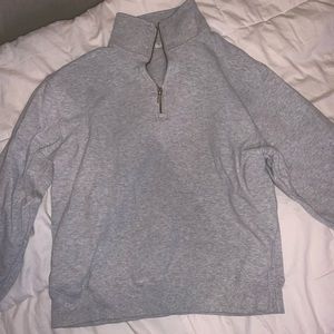 Brandy Melville grey quarter zip sweatshirt